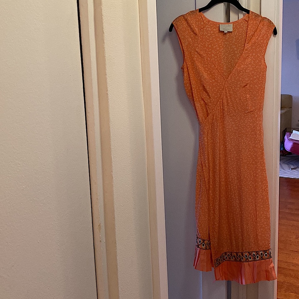 Noa Noa Silk wrap dress with embroidery size xs - Picture 6 of 10